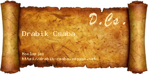 Drabik Csaba névjegykártya