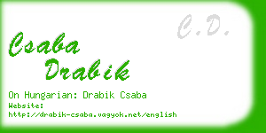 csaba drabik business card